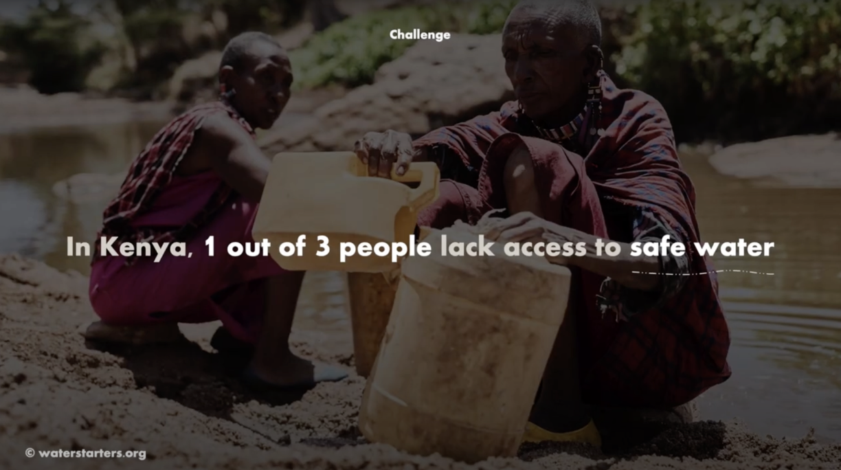 In Kenya, 1 out of 3 people lack access to safe water